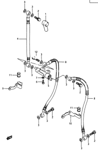 GSX750 Передние тормозные трубки