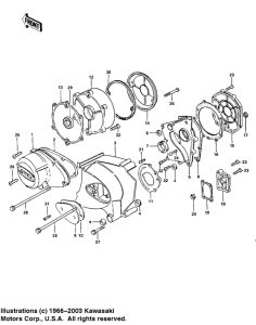 KZ900 Крышки двигателя