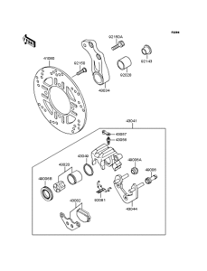 ZR400 Задний тормоз
