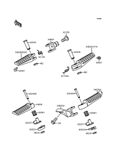 ZX250 Подножки