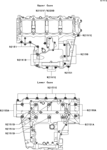 ZX1200 Болты крепления картера