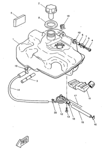 CW50RS Топливный бак