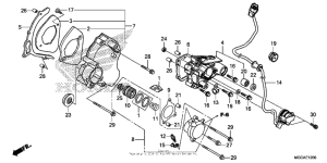 CB1100S (ABS) Left rear cover