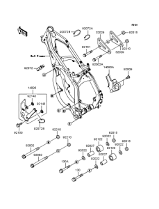 KX125 Рама ,крепежные детали