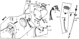 NC50 Headlight + speedometer