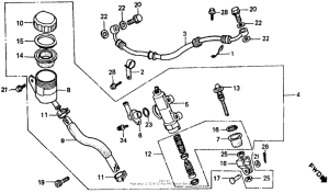 VF500F Задний тормозной цилиндр