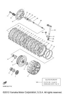 WR250FW Сцепление
