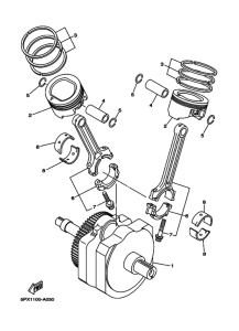 XV1700AT XV17ATS Коленчатый вал и Поршень